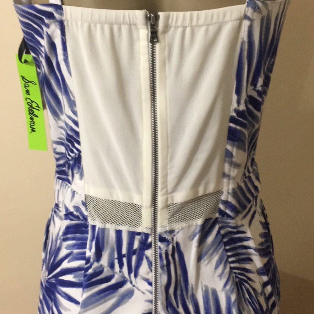 Sam Edelman Blue and White Tropical Print Dress - Picture 8 of 8
